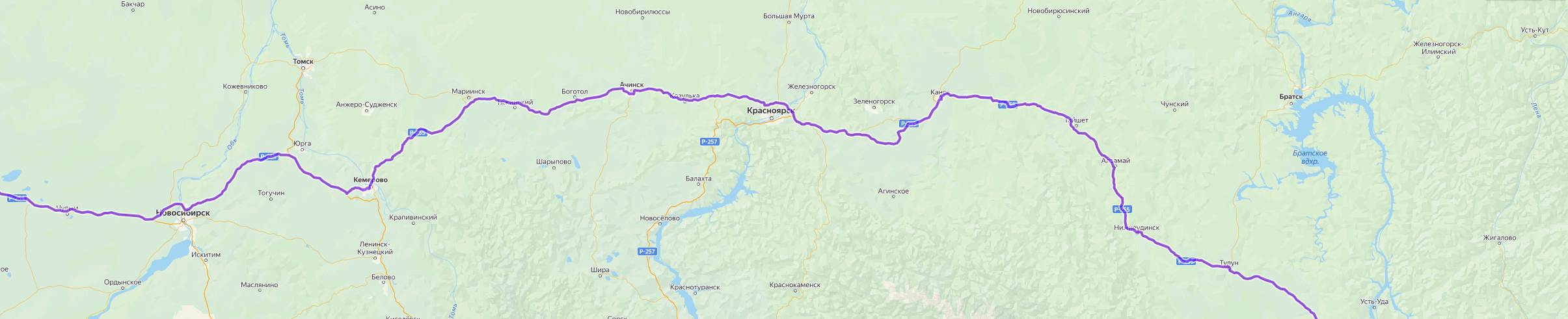 Доставка грузов из Лангепаса - карта транспортной логистики